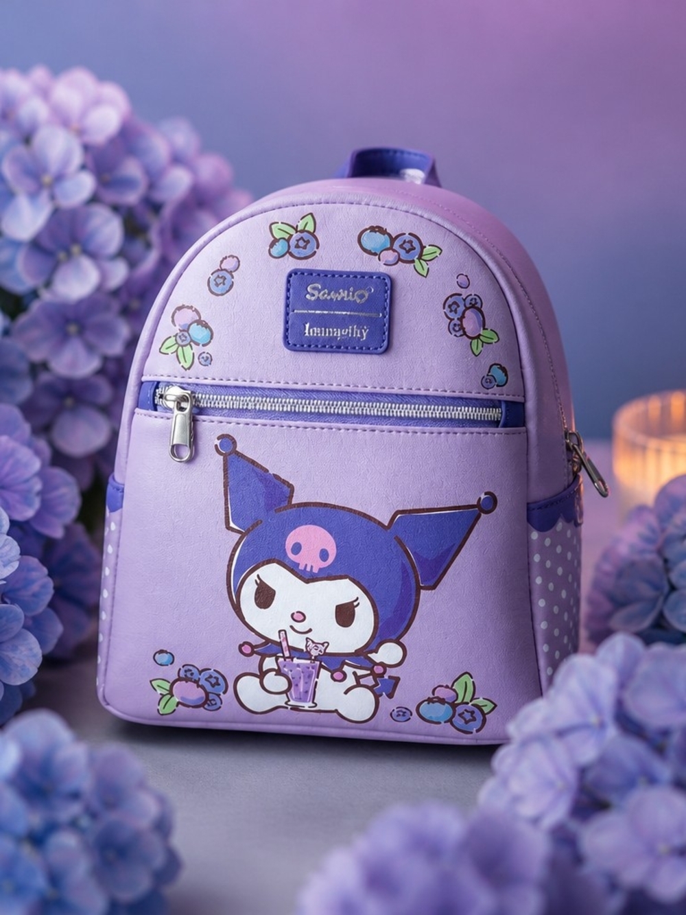 Loungefly Kuromi Blueberries Mini Backpack